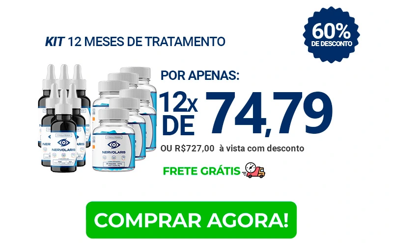 Kit Nervolaris 12 meses - melhor custo-benefício para um ano de tratamento para foco e equilíbrio emocional, com registro da Anvisa