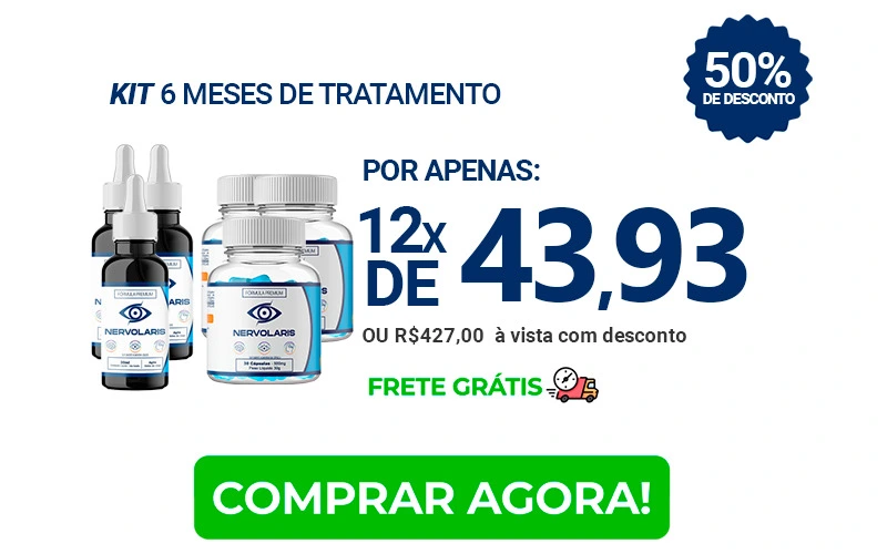 Kit Nervolaris 6 meses - suplemento indicado para suporte prolongado à saúde mental, com ingredientes naturais certificados pela Anvisa